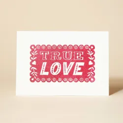 Pressed and Folded True Love Greetings Card