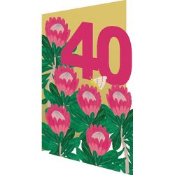 40th Birthday Card King Protea GC2185