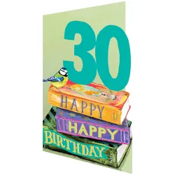 Age 30 Book Stock Birthday Card GC2483