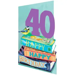 Age 40 Book Stock Birthday Card GC2484