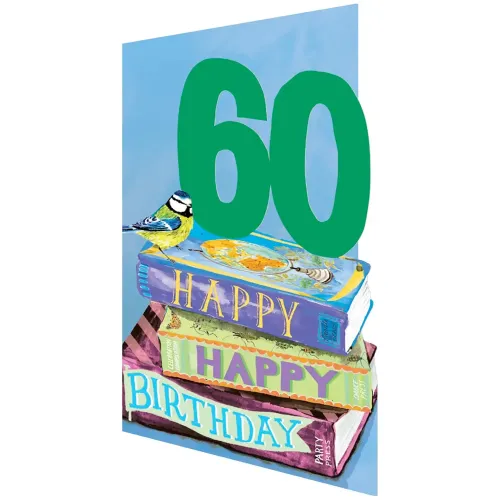 Age 60 Book Stock Birthday Card GC2486
