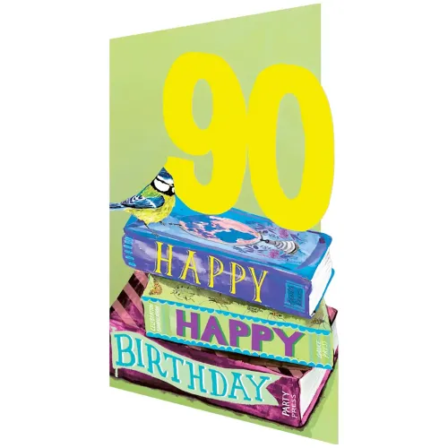 Age 90 Book Stock Birthday Card GC2489