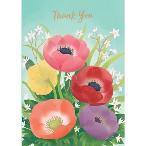 Anemonies Thank You Card GC2214