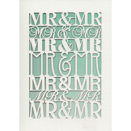 Mr and Mr Words and Letters Wedding Card GC1654