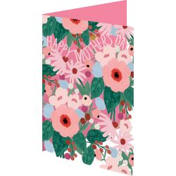 Pink Flowers Happy Mothers Day Card GC2242M