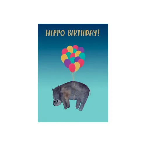 Hippo Happy Birthday Card GCN494