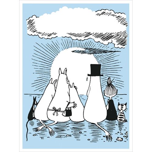Moomin Family Sunset Greetings Card GLP049