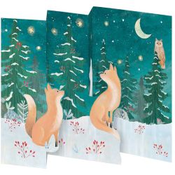 Moonlit Meadow Trifold Christmas Card 5 Pack NSX789
