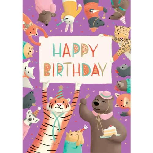 Party Animals Happy Birthday Card GC2449