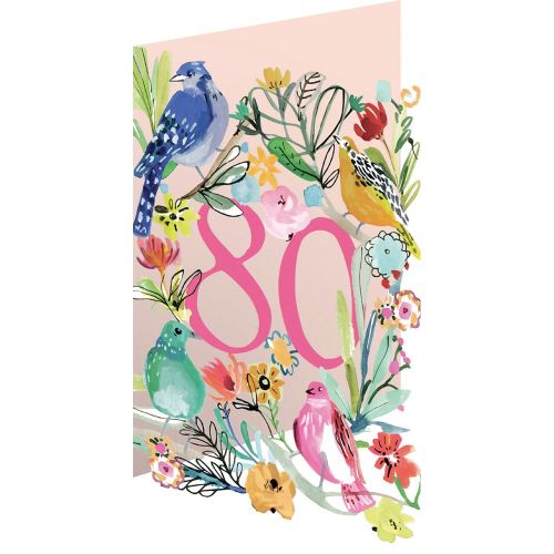 Roger La Borde Bird Life 80th Birthday Card GC2196