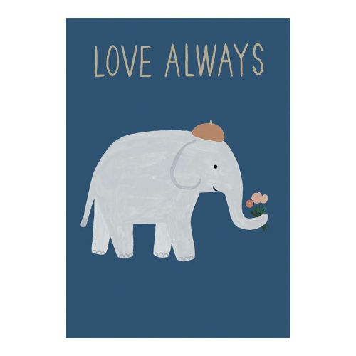 Roger La Borde Elephant Love Always Greeting Card GCN382