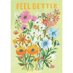 Roger La Borde Feel Better Flowers Greetings Card GC2339