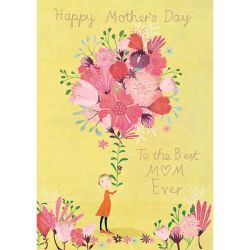 Happy Mother's Day Flower Bouquet Best Mum Greetings Card GC2239M