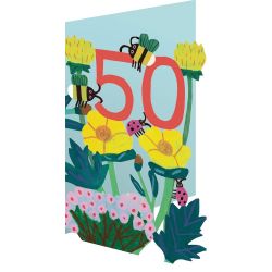 Roger La Borde Honey Bee 50th Birthday Card GC2322