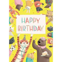 Roger La Borde Party Animals Happy Birthday Card GC2384