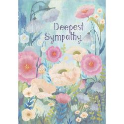 Roger La Borde Peaceful Flowers Deepest Sympathy Card GC2294