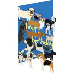 Roger La Borde Playful Dogs Happy Birthday Card GC2364