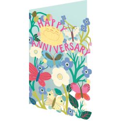 Roger La Borde Starflower Butterflies Happy Anniversary Card GC2284