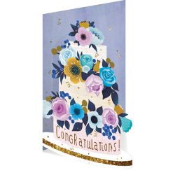 Floral Wedding Cake Greetings Card GC2117