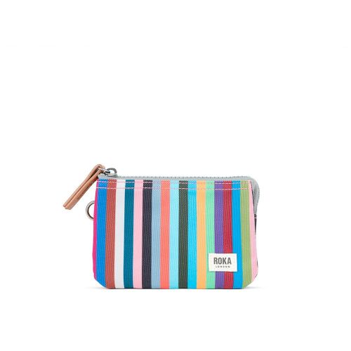 Roka Carnaby Small Multi Stripe Canvas Purse