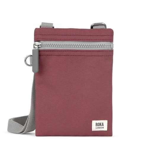 Roka Chelsea Pocket Sling Bag Recycled Canvas Zinfandel