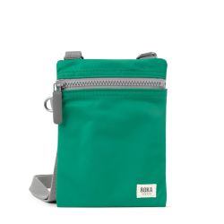 Roka Chelsea Sustainable Nylon Pocket Sling Bag Emerald Green