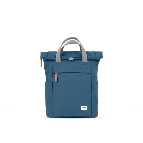 Roka Finchley A Small Backpack Recycled Canvas Deep Blue