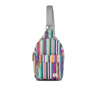 Roka Willesden B Large Canvas Cross Body Bag Multi Stripe