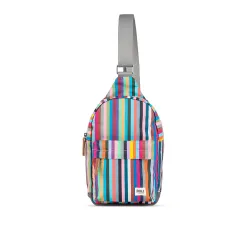 Roka Willesden B Large Canvas Cross Body Bag Multi Stripe