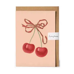 Roomytown Cherries Greetings Card