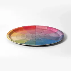 Rommytown Colour Wheel Round Birchwood Tray