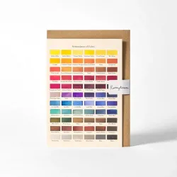 Roomytown Nomenclature of Colours Greetings Card
