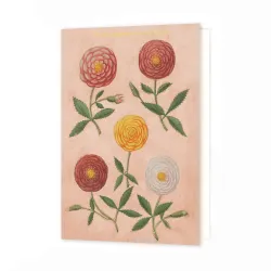 Roomytown Pink Festival of Flowers Greetings Card