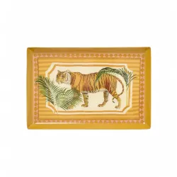 Roomytown Tiger Rectangular Enamel Tray