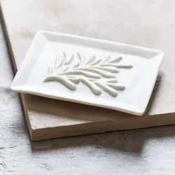 Soap Folk Olive Leaf Porcelain Soap Dish