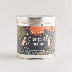 St Eval Christmas Orange and Cinnamon Scented Candle in Tin