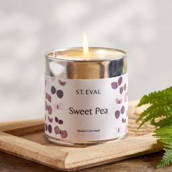 St Eval Sweet Pea Scented Candle in Tin - Natures Garden