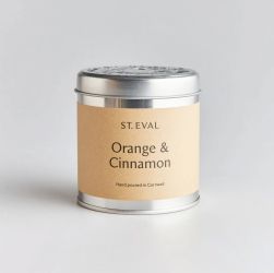 St Eval Orange and Cinnamon Scented Candle in Tin