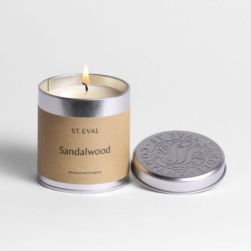 St Eval Sandalwood Scented Candle in Tin