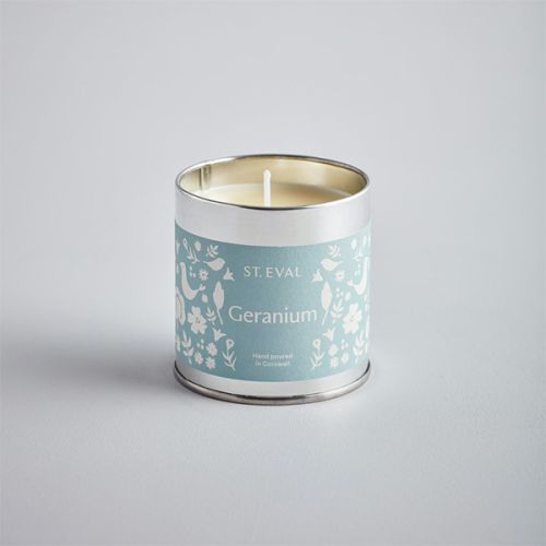 St Eval Summer Folk Scented Candle in Tin Geranium