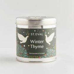 St Eval Christmas Winter Thyme Scented Candle in Tin