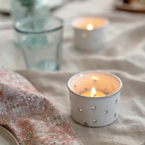 St Eval Glazed Ceramic Tea Light Holder