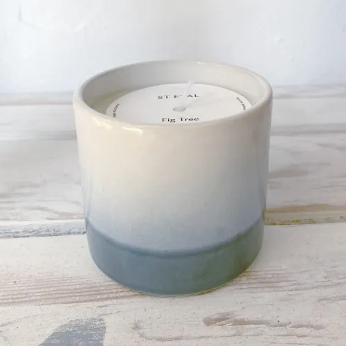 St Eval Sea and Shore Fig Tree Scented Candle in Glazed Pot
