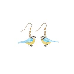 Tatty Devine Blue Tit Bird Earrings