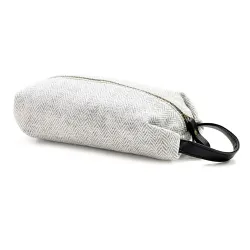 Tweedmill Tweed Washbag Herringbone Silver Grey