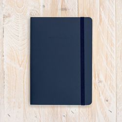 Vent Recycled Leather Lined Notebook Charcoal