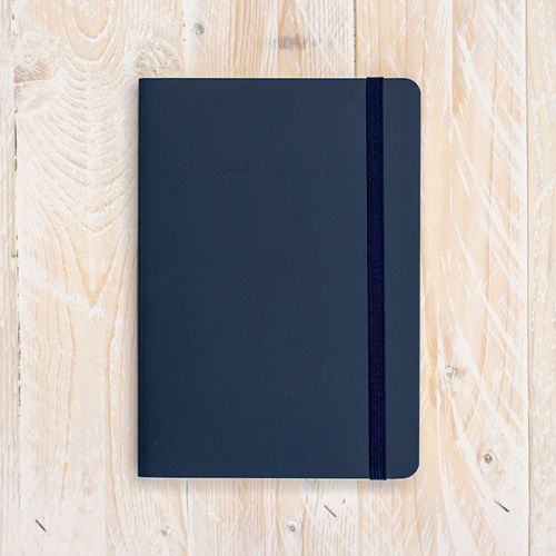 Vent Recycled Leather Lined Notebook Charcoal