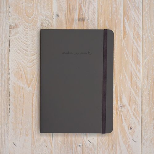 Vent Recycled Leather Lined Notebook Elephant Grey