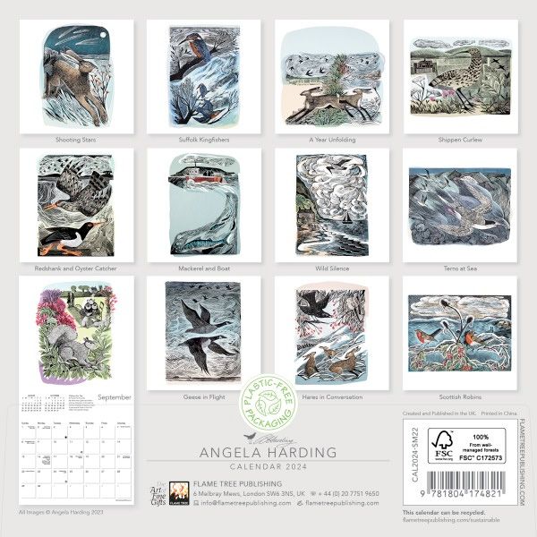 Angela Harding 2024 Mini Wall Calendar